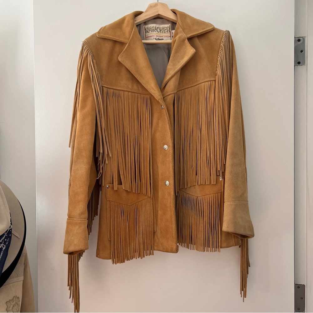 Western Schott NYC Fringe Suede Rancher Jacket